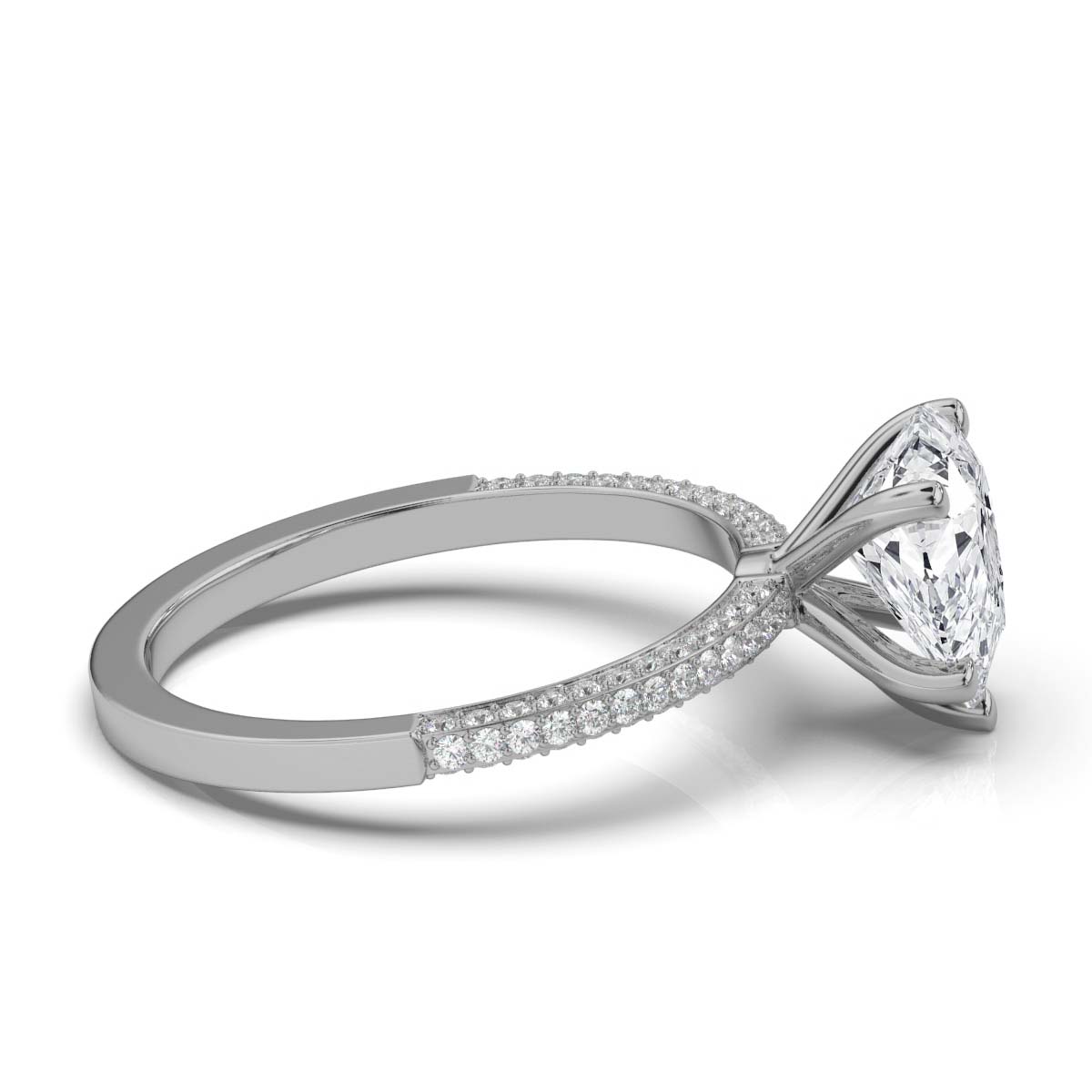 14K White Gold Zaynab Hidden Accents Lab Grown Diamond Ring (1/3 ct. tw)