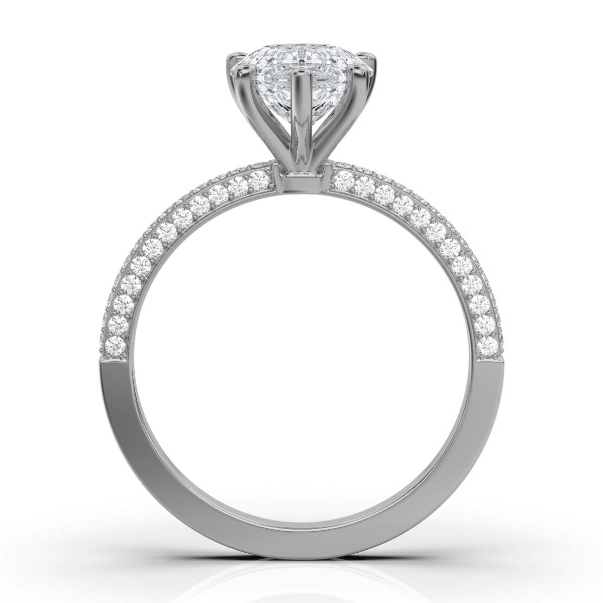 14K White Gold Zaynab Hidden Accents Lab Grown Diamond Ring (1/3 ct. tw)