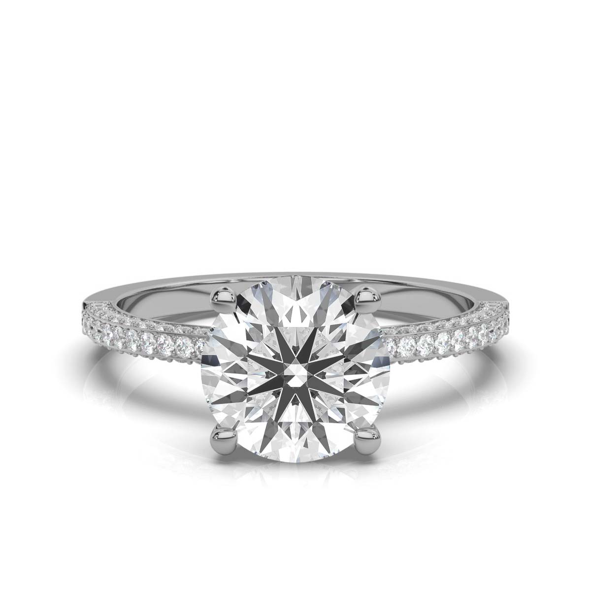 14K White Gold Zaynab Hidden Accents Lab Grown Diamond Ring (1/3 ct. tw)