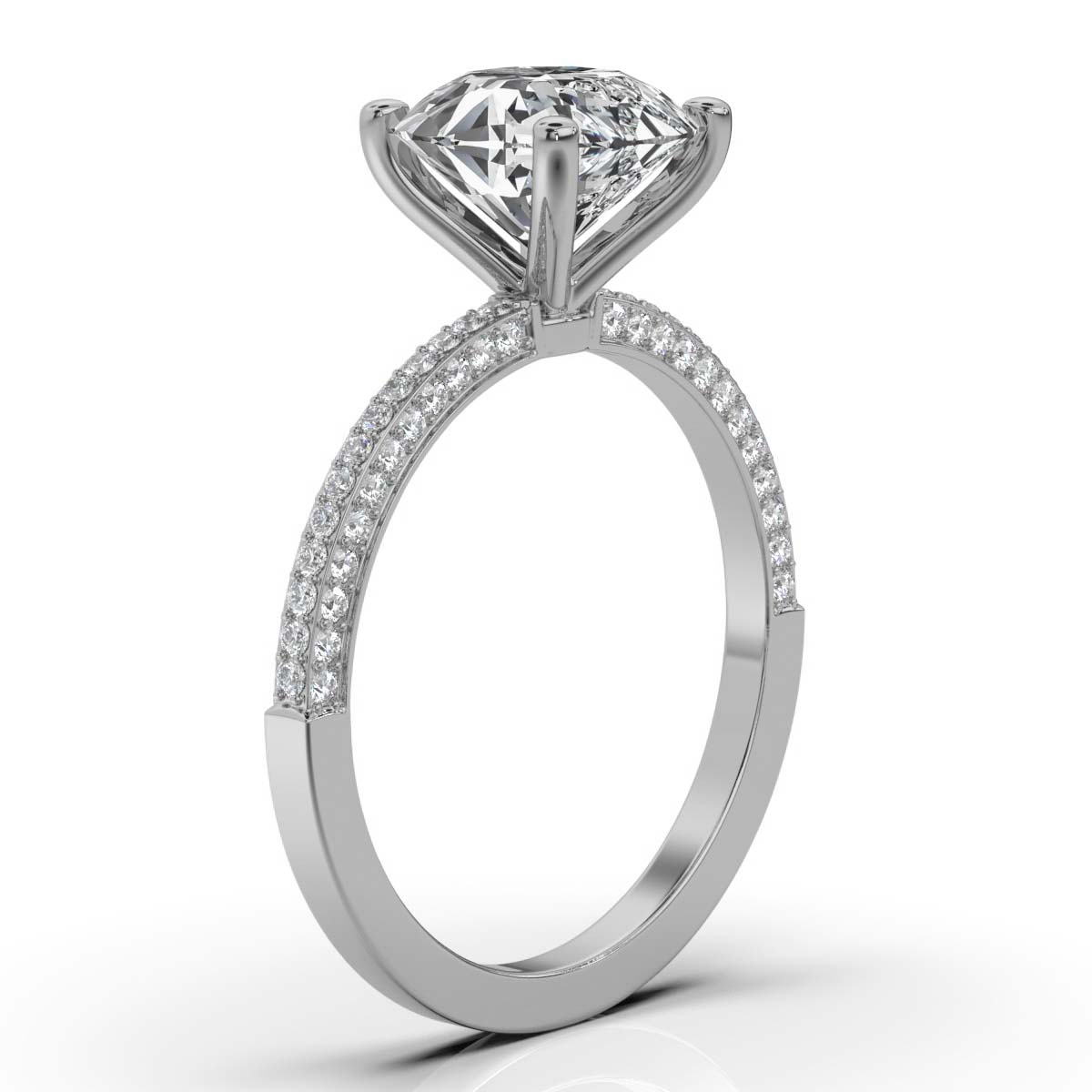 14K White Gold Zaynab Hidden Accents Lab Grown Diamond Ring (1/3 ct. tw)
