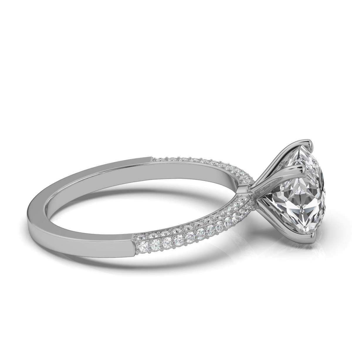 14K White Gold Zaynab Hidden Accents Lab Grown Diamond Ring (1/3 ct. tw)