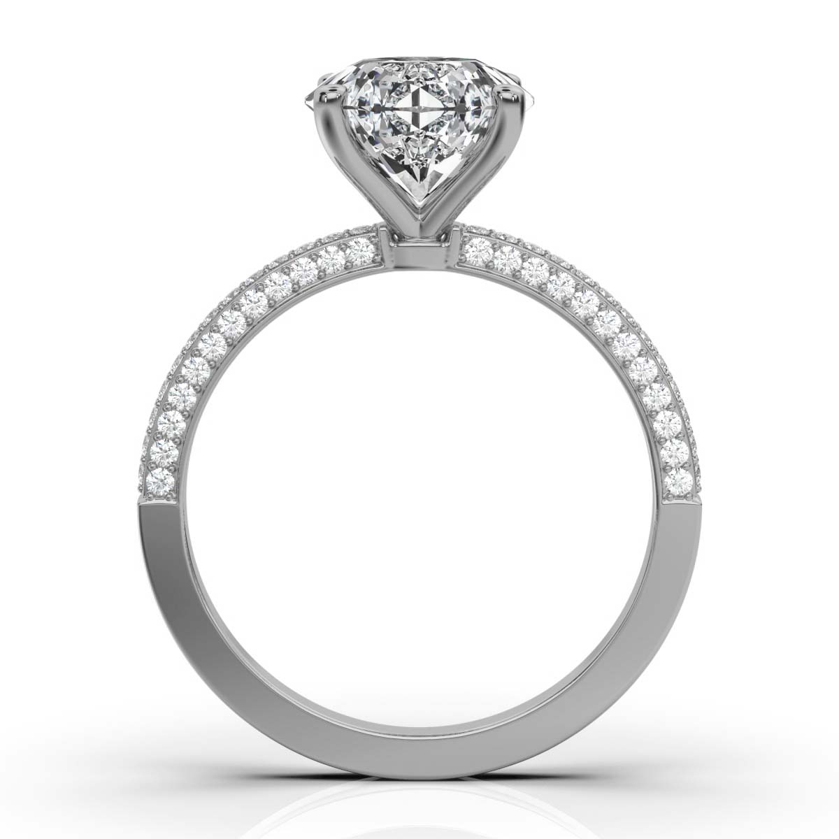 14K White Gold Zaynab Hidden Accents Lab Grown Diamond Ring (1/3 ct. tw)