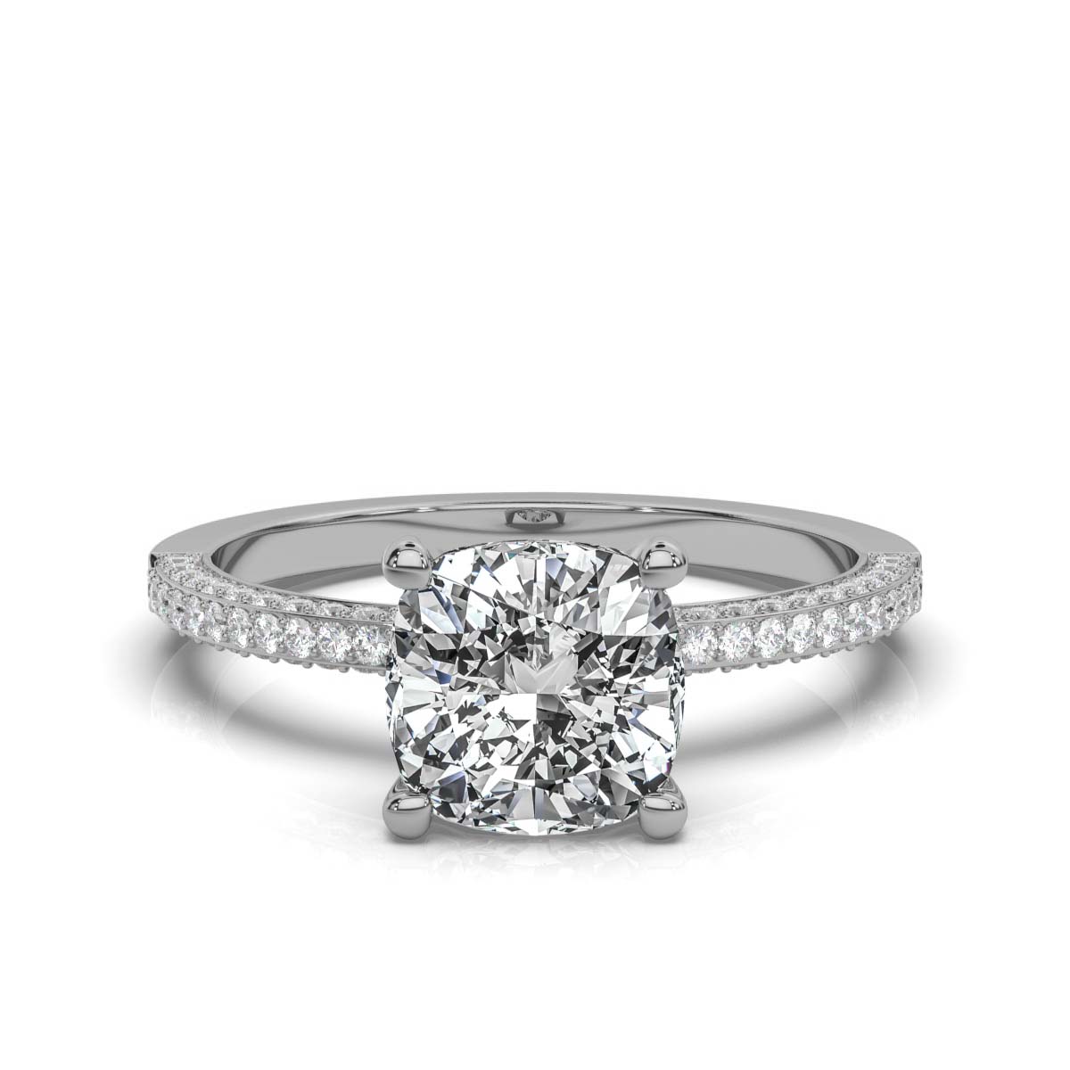 14K White Gold Zaynab Hidden Accents Lab Grown Diamond Ring (1/3 ct. tw)