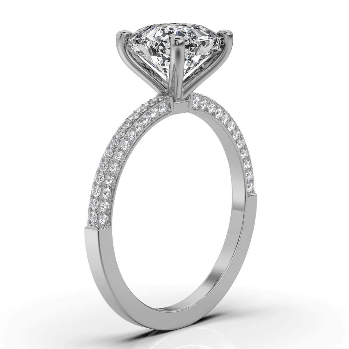14K White Gold Zaynab Hidden Accents Lab Grown Diamond Ring (1/3 ct. tw)