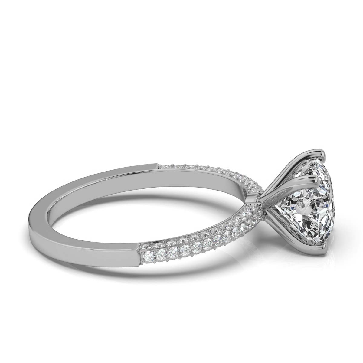 14K White Gold Zaynab Hidden Accents Lab Grown Diamond Ring (1/3 ct. tw)