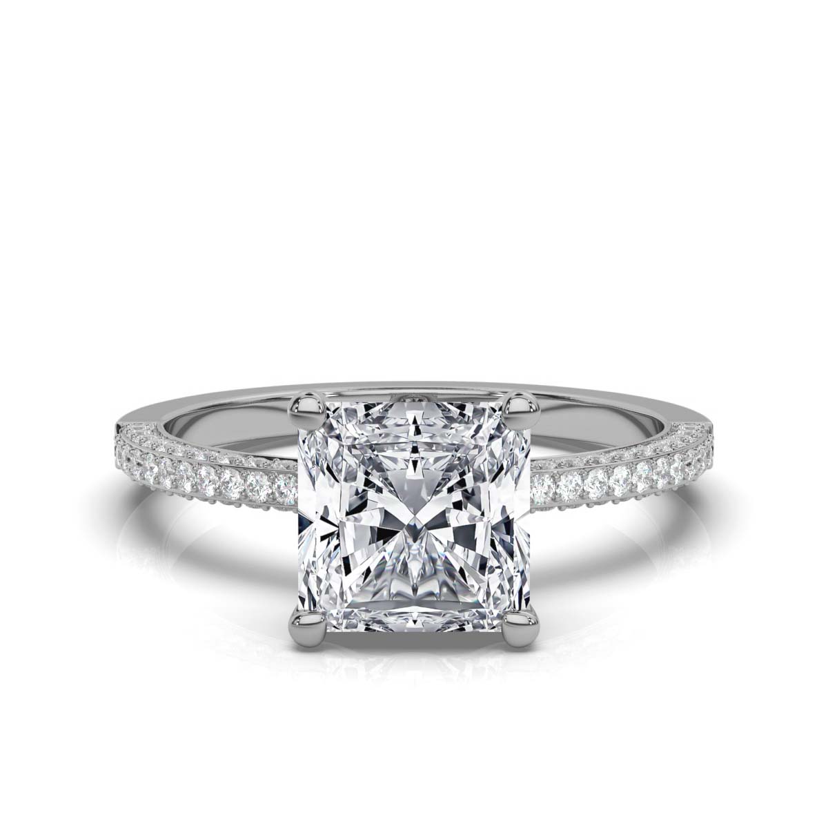 14K White Gold Zaynab Hidden Accents Lab Grown Diamond Ring (1/3 ct. tw)