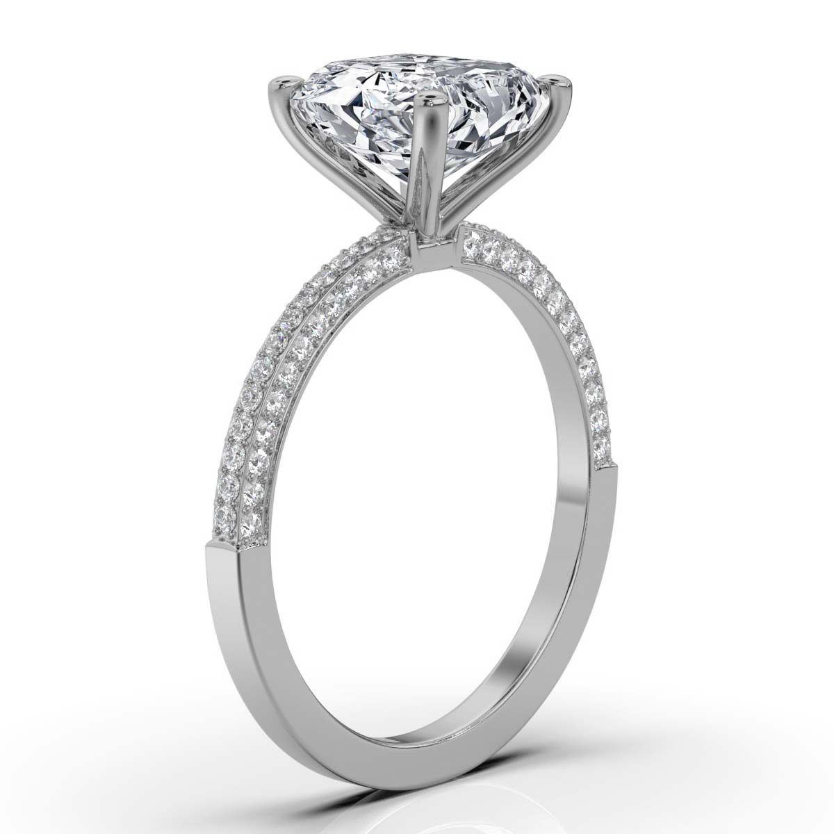 14K White Gold Zaynab Hidden Accents Lab Grown Diamond Ring (1/3 ct. tw)