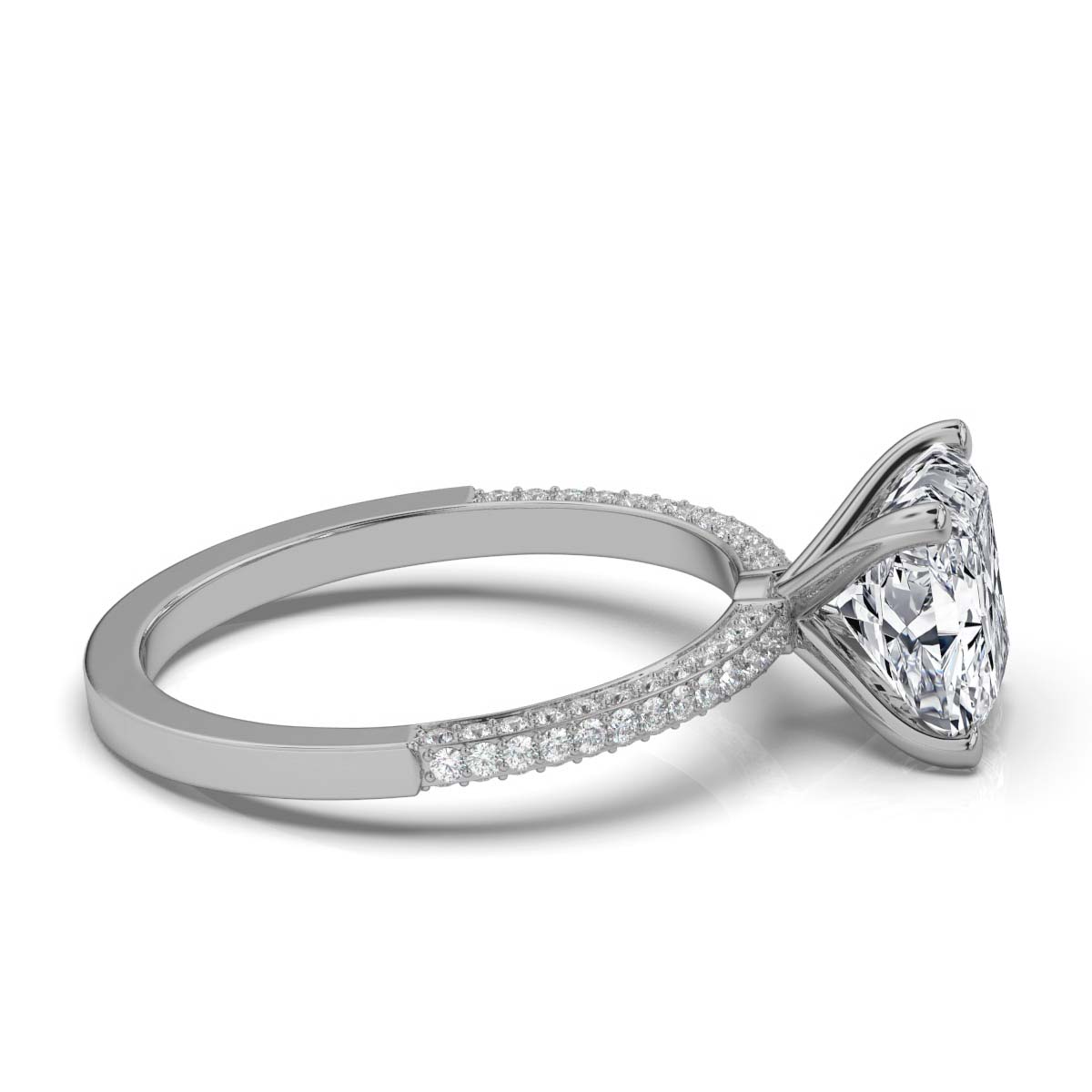 14K White Gold Zaynab Hidden Accents Lab Grown Diamond Ring (1/3 ct. tw)