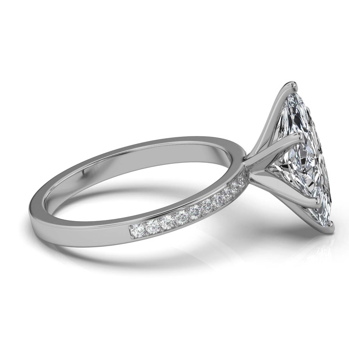 14K White Gold Gemma Accents Lab Grown Diamond Ring (1/5 ct. tw)