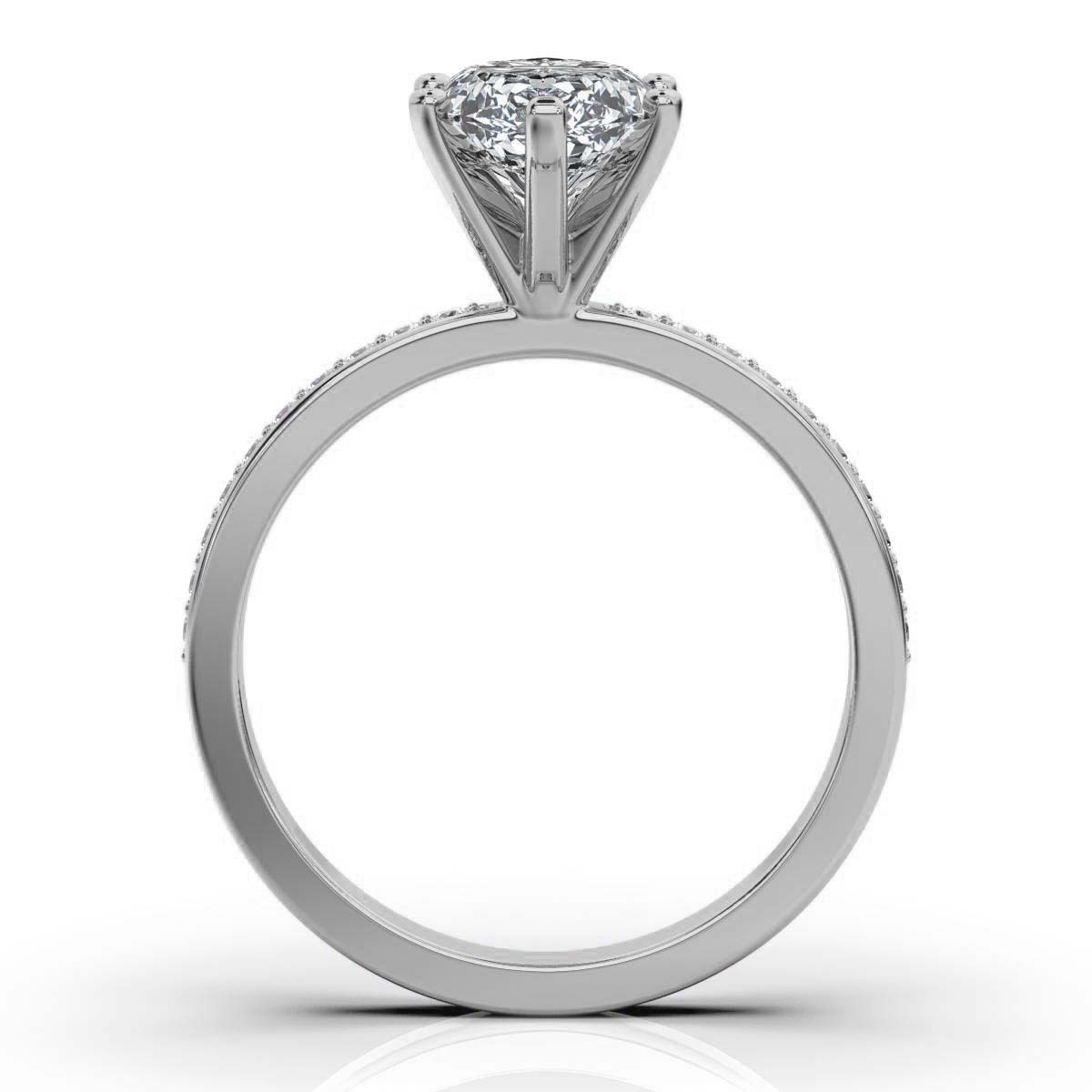 14K White Gold Gemma Accents Lab Grown Diamond Ring (1/5 ct. tw)