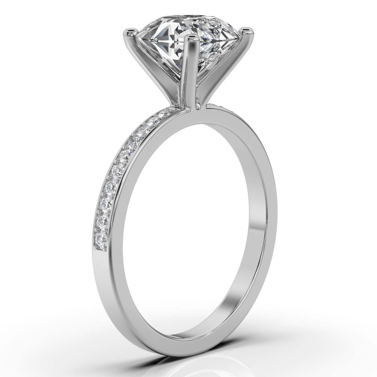 14K White Gold Gemma Accents Lab Grown Diamond Ring (1/5 ct. tw)