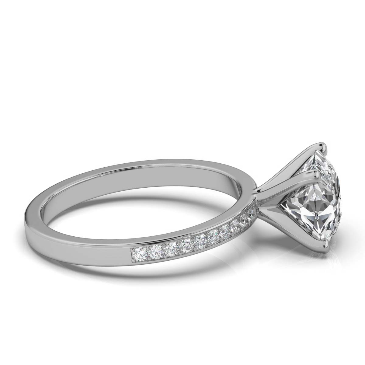 14K White Gold Gemma Accents Lab Grown Diamond Ring (1/5 ct. tw)