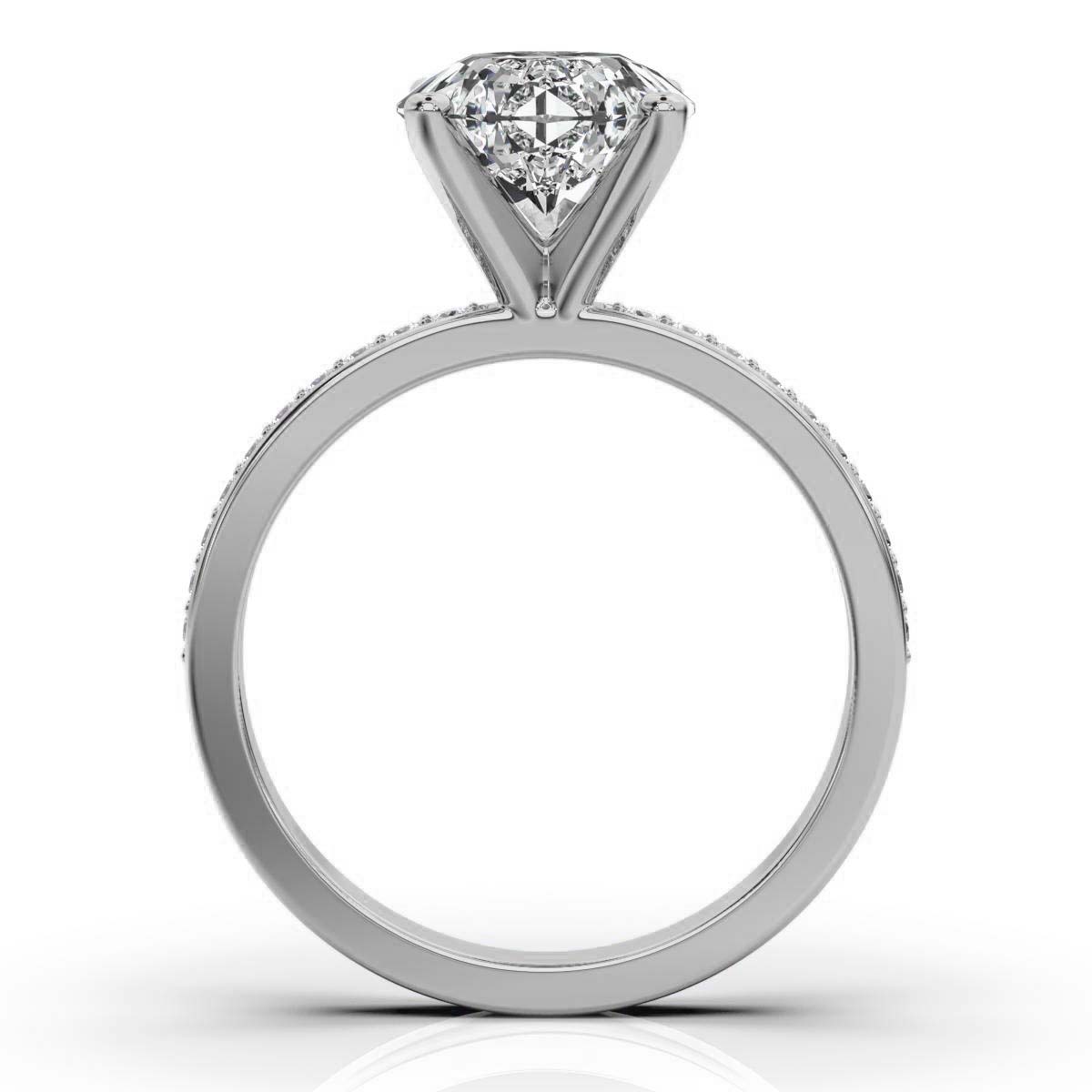 14K White Gold Gemma Accents Lab Grown Diamond Ring (1/5 ct. tw)