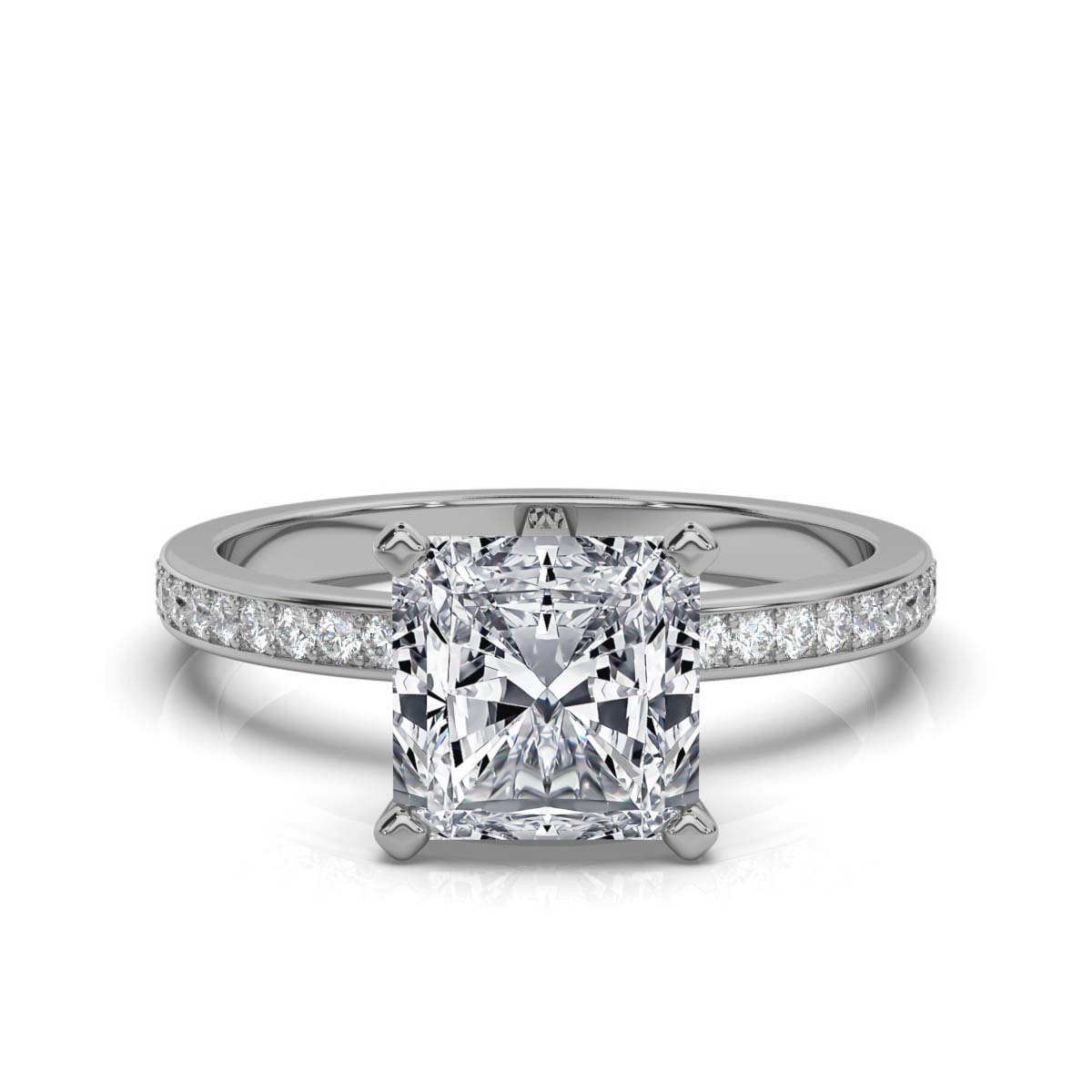 14K White Gold Gemma Accents Lab Grown Diamond Ring (1/5 ct. tw)