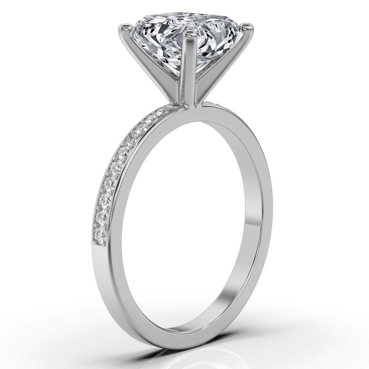 14K White Gold Gemma Accents Lab Grown Diamond Ring (1/5 ct. tw)