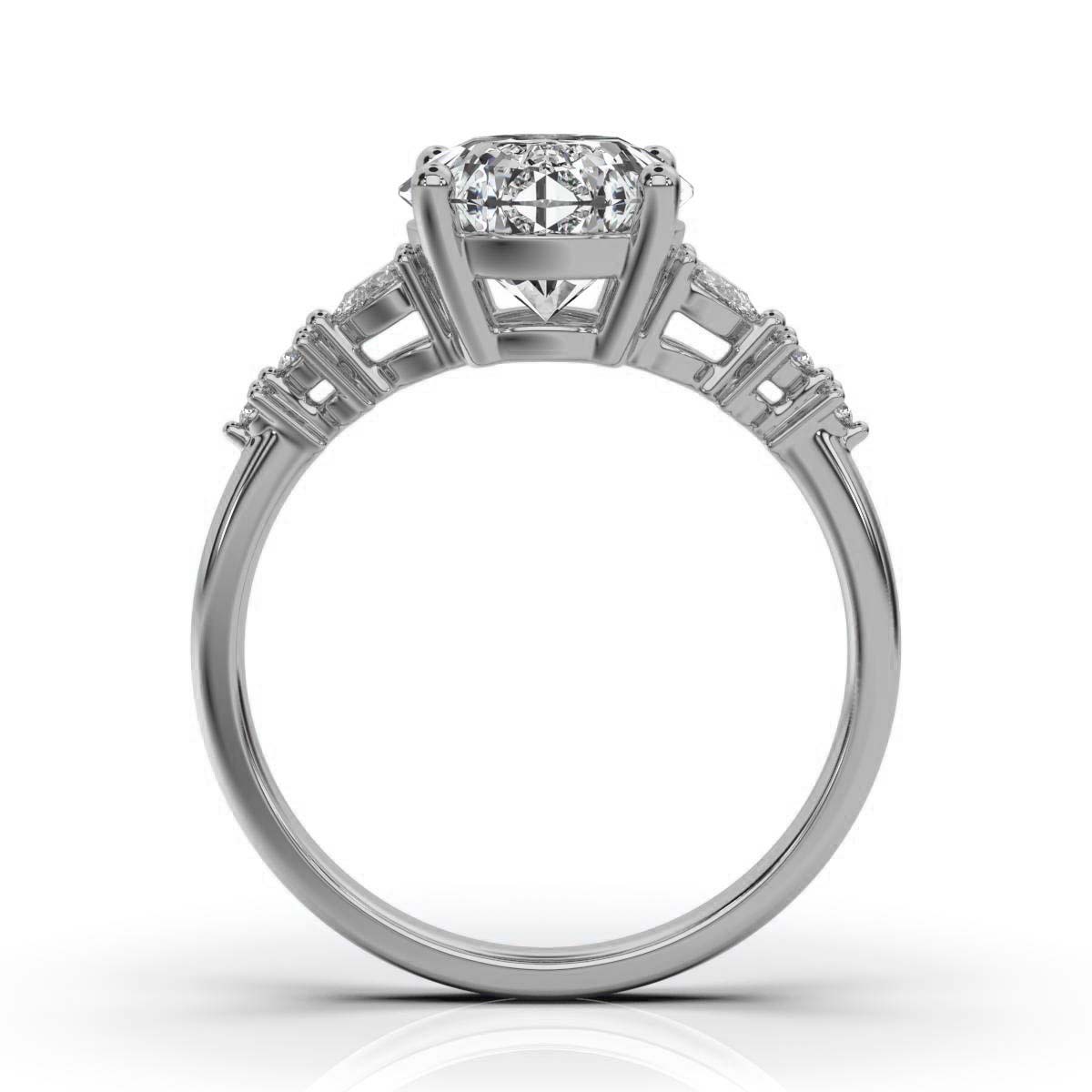 14K White Gold Zoey Shared Prong Lab Grown Diamond Ring (1/6 ct. tw)