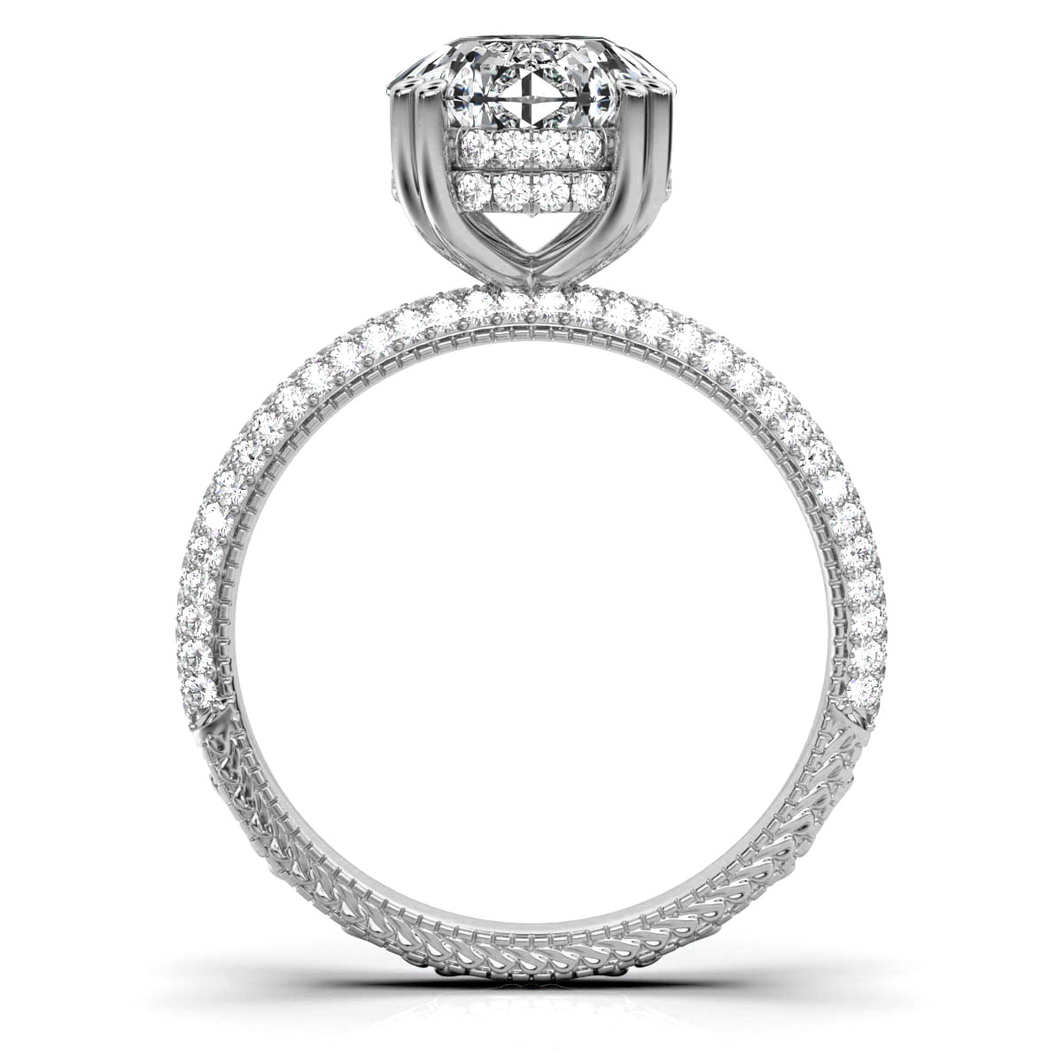14K White Gold Cassandra Hidden Accents Lab Grown Diamond Ring (2/3 ct. tw)