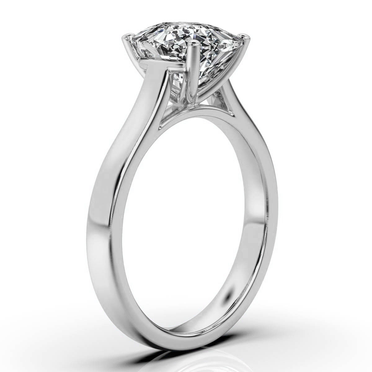 14K White Gold Drew Solitaire Engagement Ring 