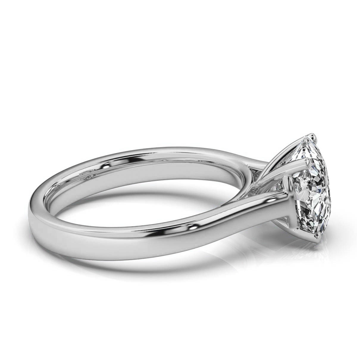14K White Gold Drew Solitaire Engagement Ring 