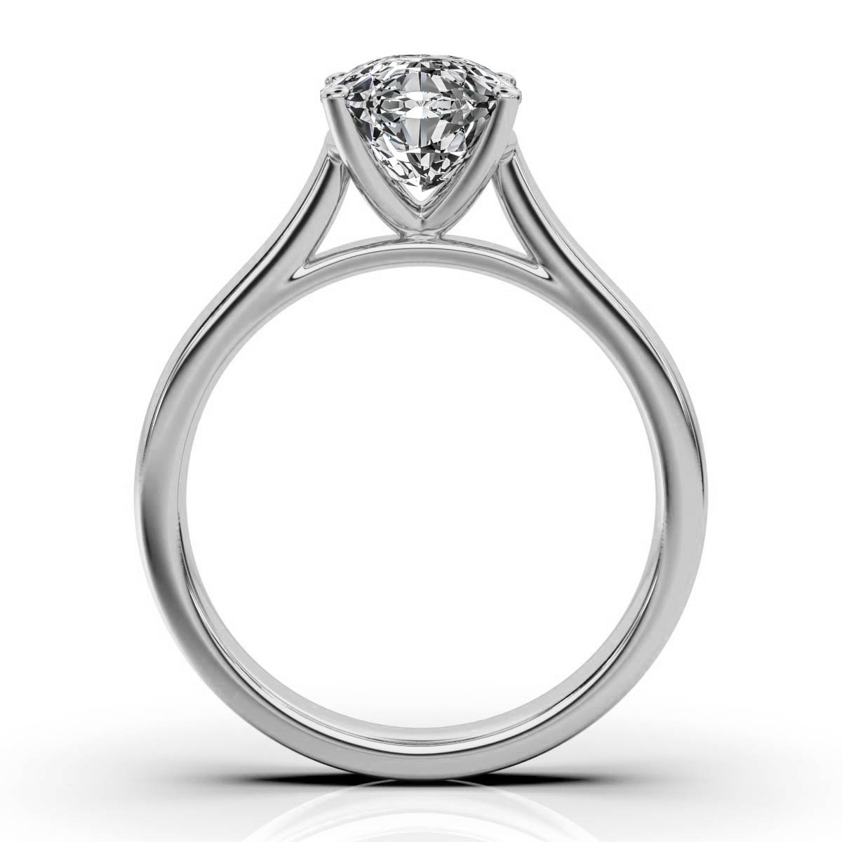 14K White Gold Drew Solitaire Engagement Ring 