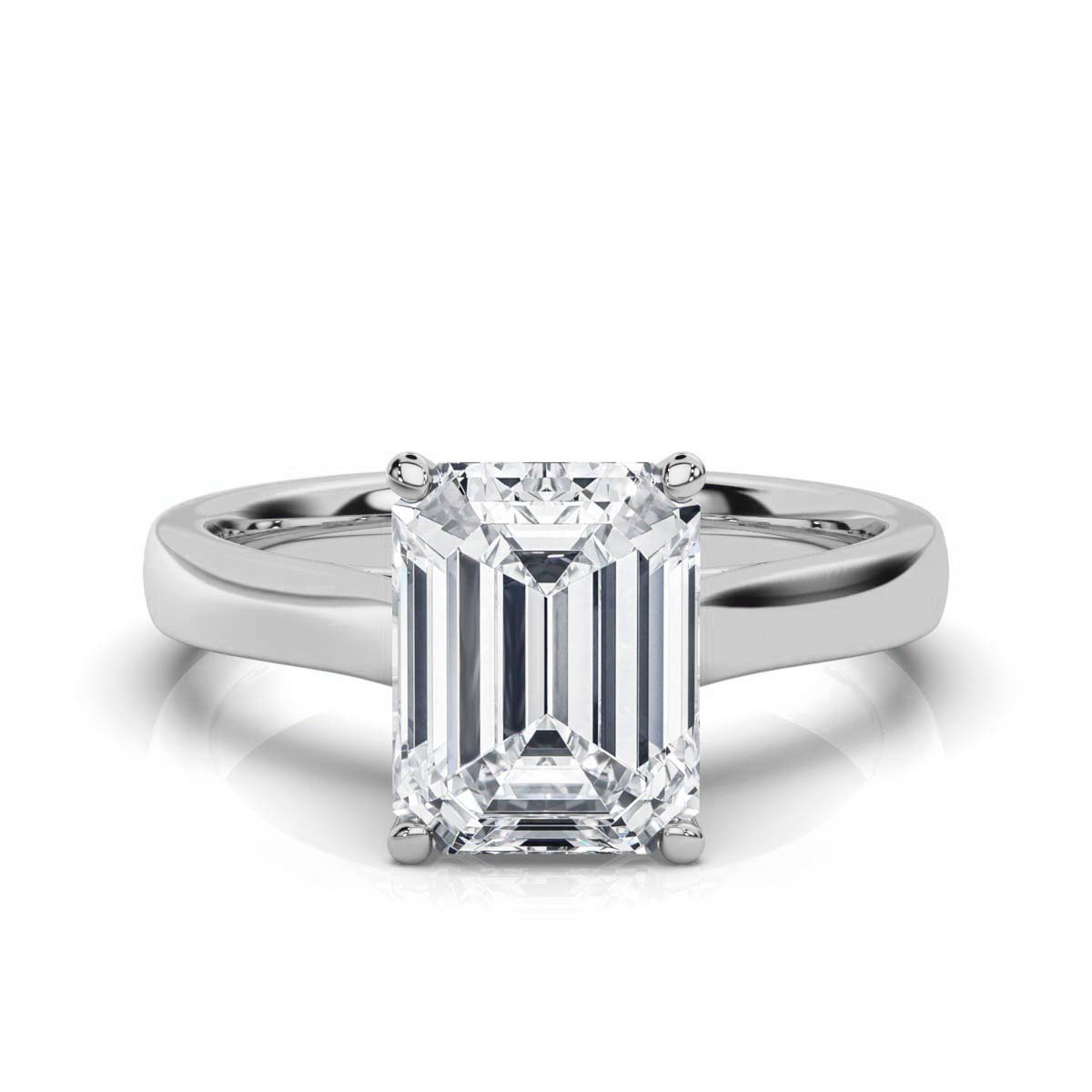 14K White Gold Drew Solitaire Engagement Ring 