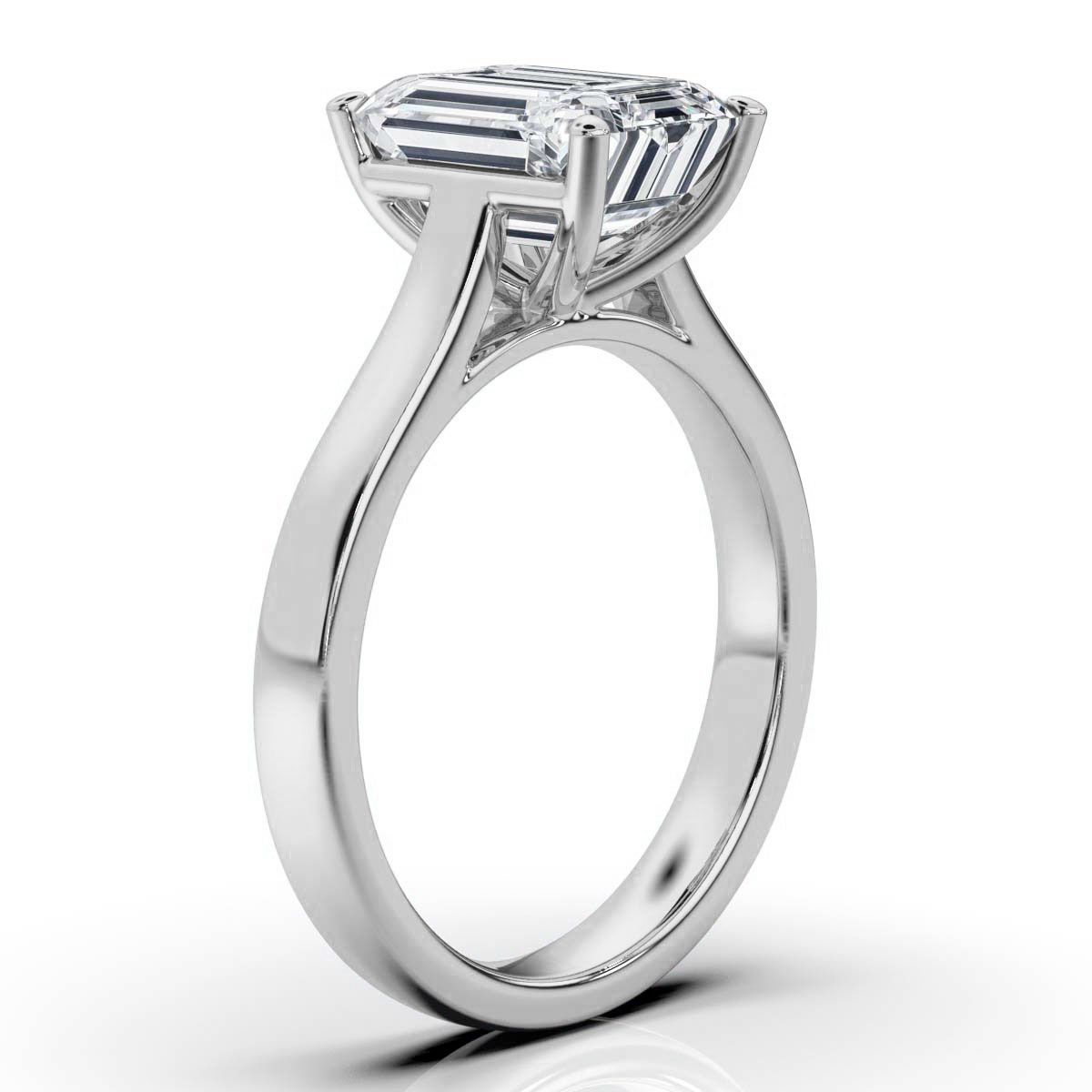14K White Gold Drew Solitaire Engagement Ring 