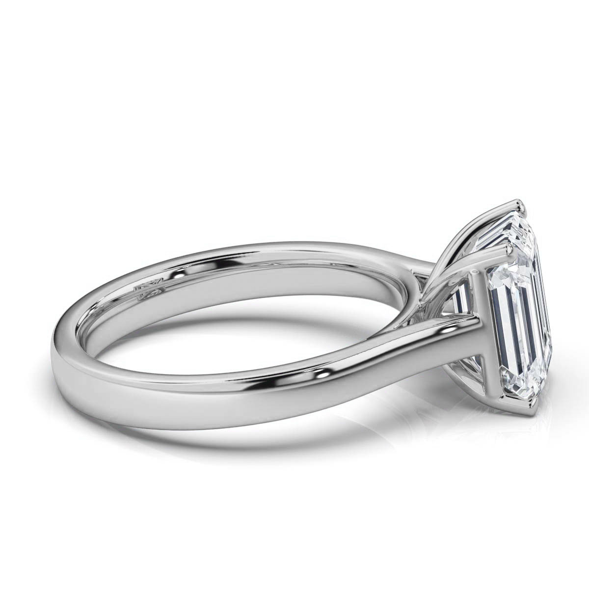 14K White Gold Drew Solitaire Engagement Ring 