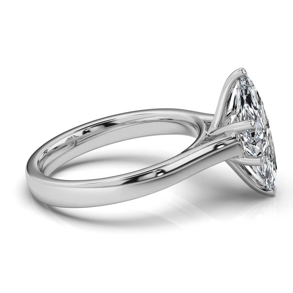 14K White Gold Drew Solitaire Engagement Ring 