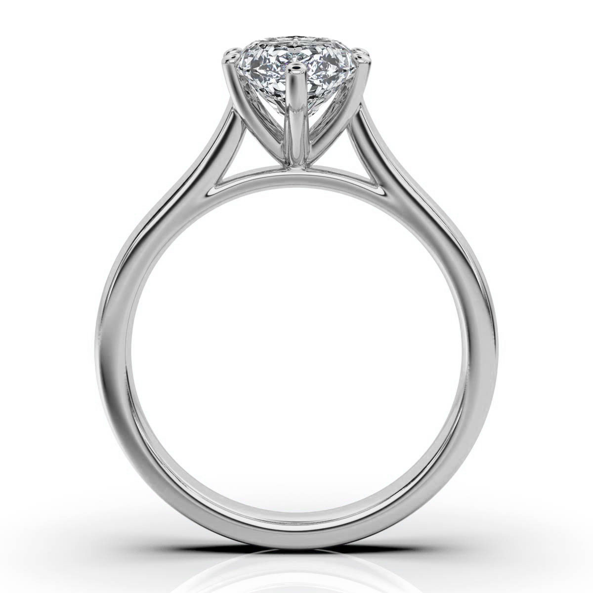 14K White Gold Drew Solitaire Engagement Ring 