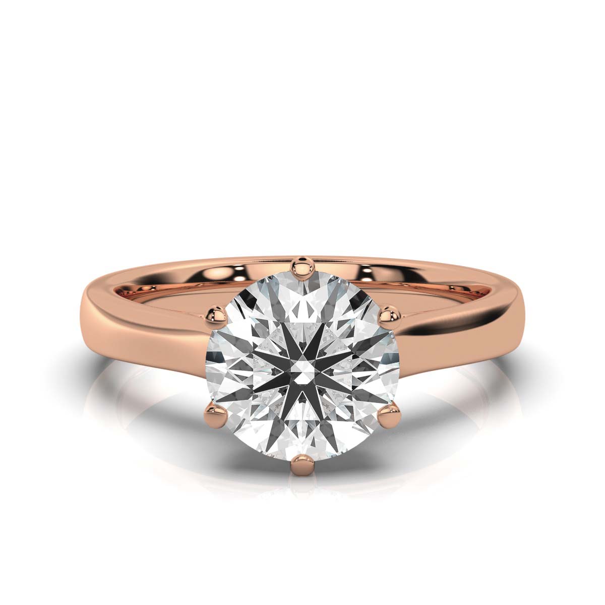 14K Rose Gold Drew Solitaire Engagement Ring 