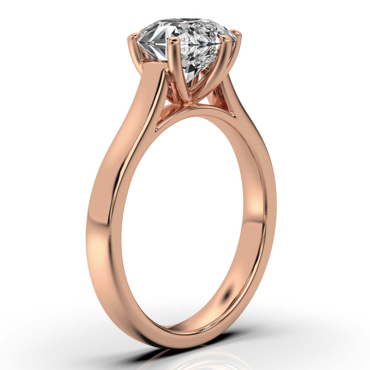 14K Rose Gold Drew Solitaire Engagement Ring 