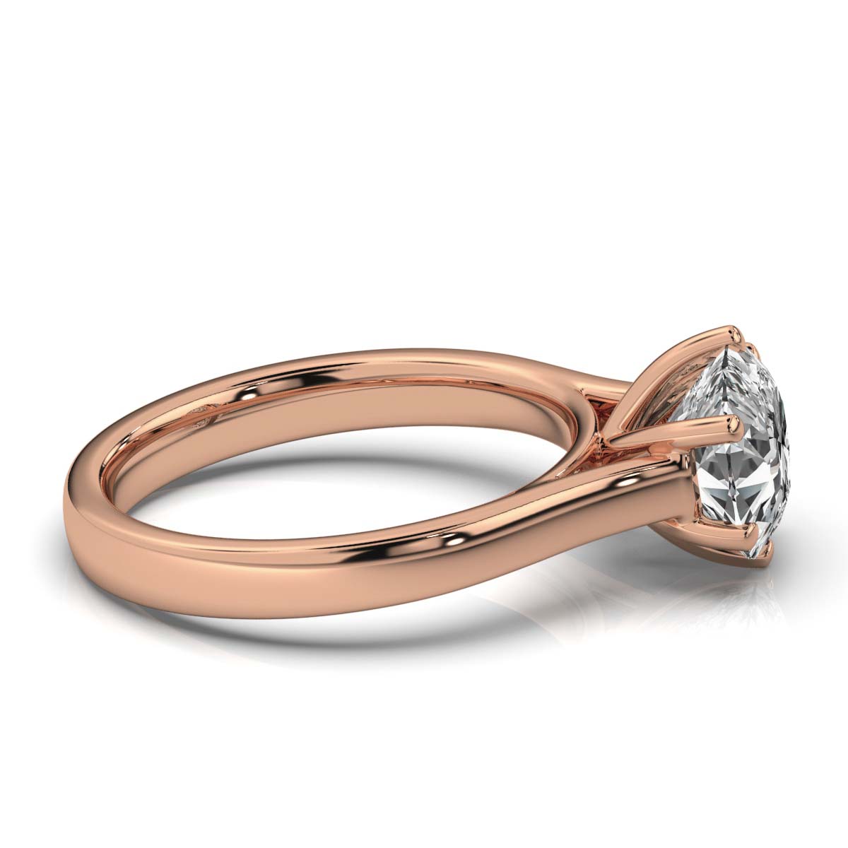 14K Rose Gold Drew Solitaire Engagement Ring 