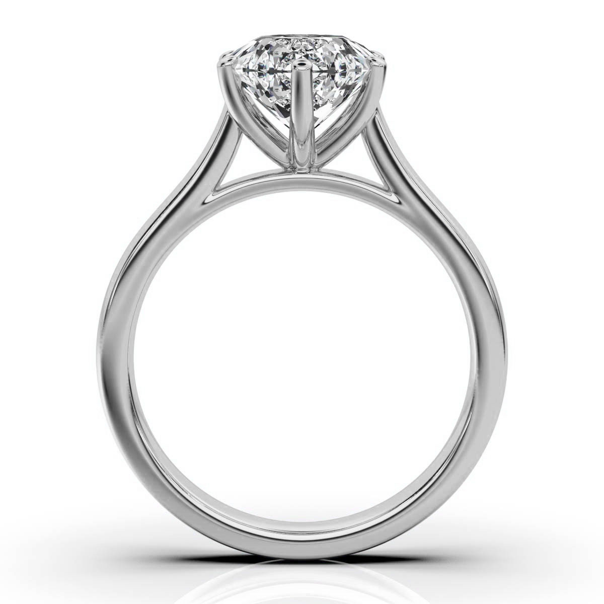 14K White Gold Drew Solitaire Engagement Ring 