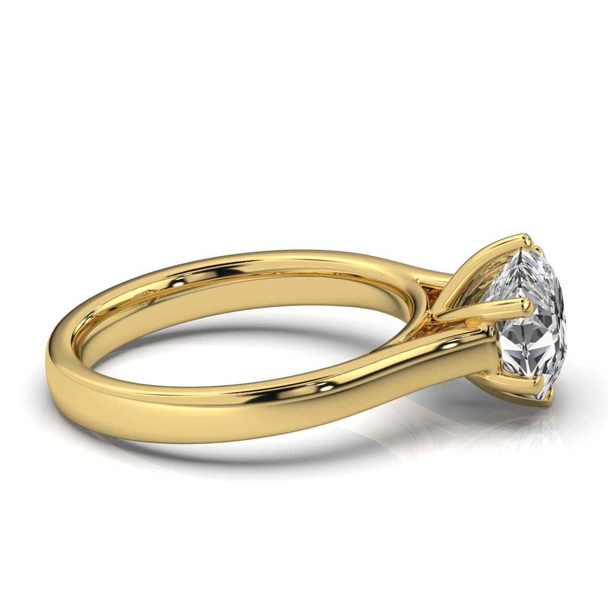 18K Yellow Gold Drew Solitaire Engagement Ring 