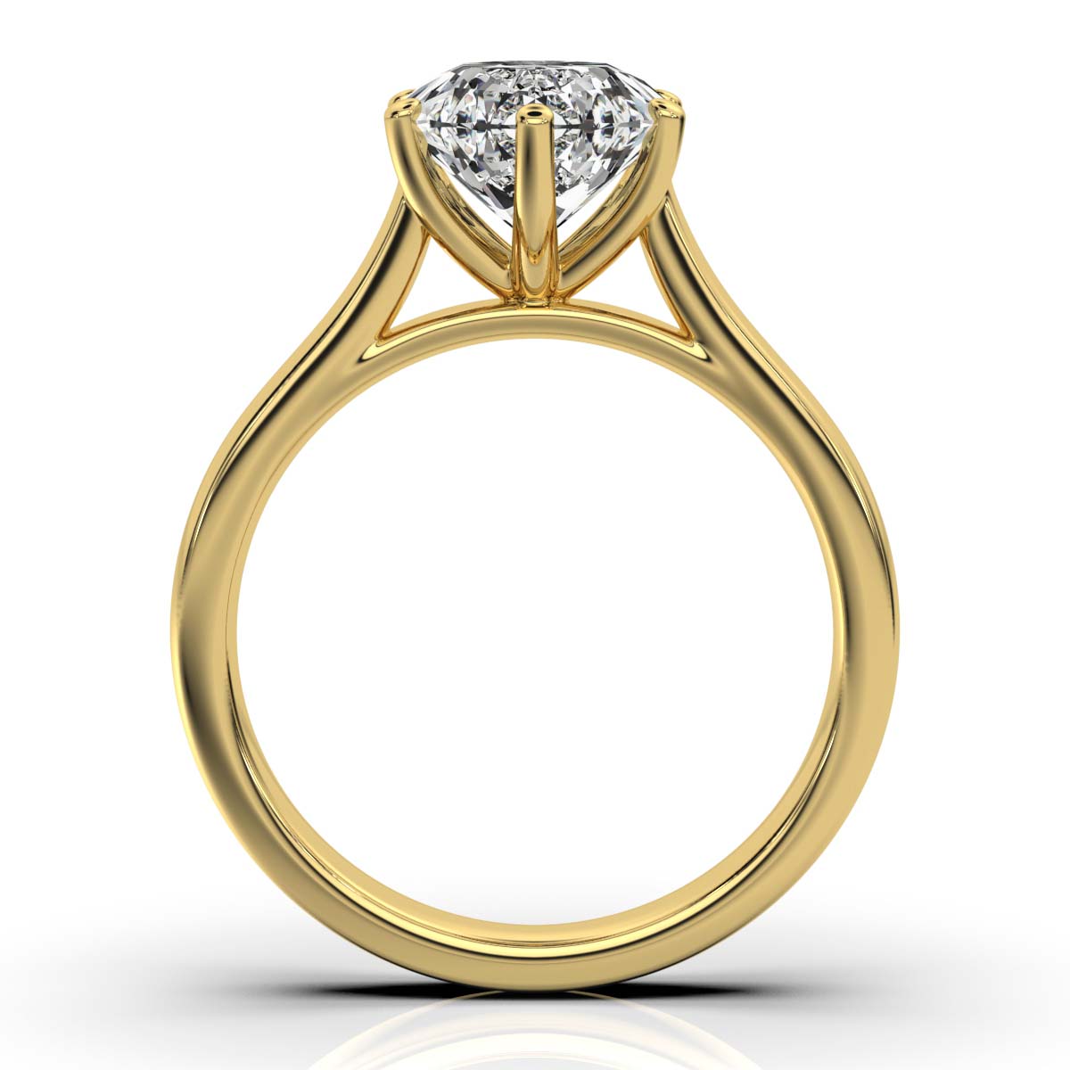 18K Yellow Gold Drew Solitaire Engagement Ring 