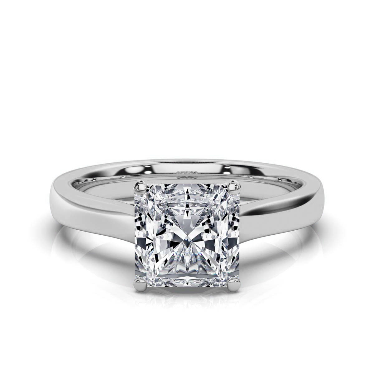 14K White Gold Drew Solitaire Engagement Ring 