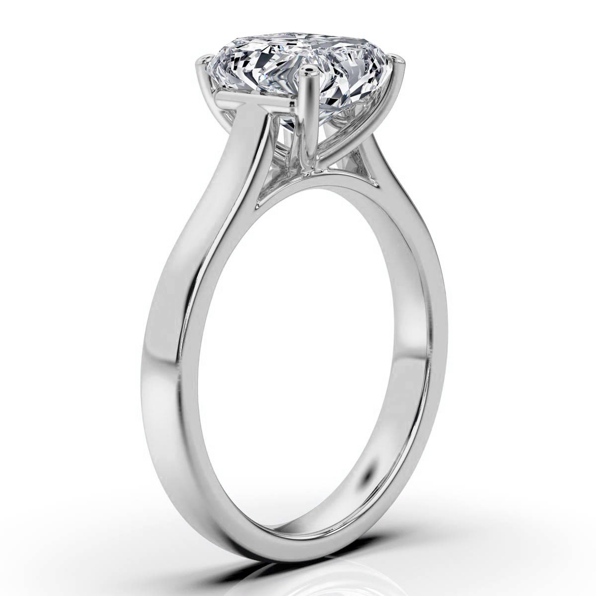 14K White Gold Drew Solitaire Engagement Ring 