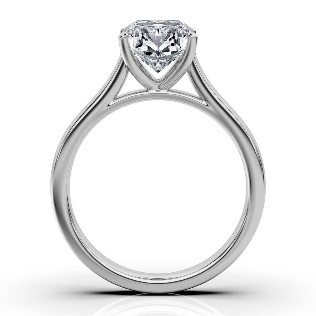 14K White Gold Drew Solitaire Engagement Ring 