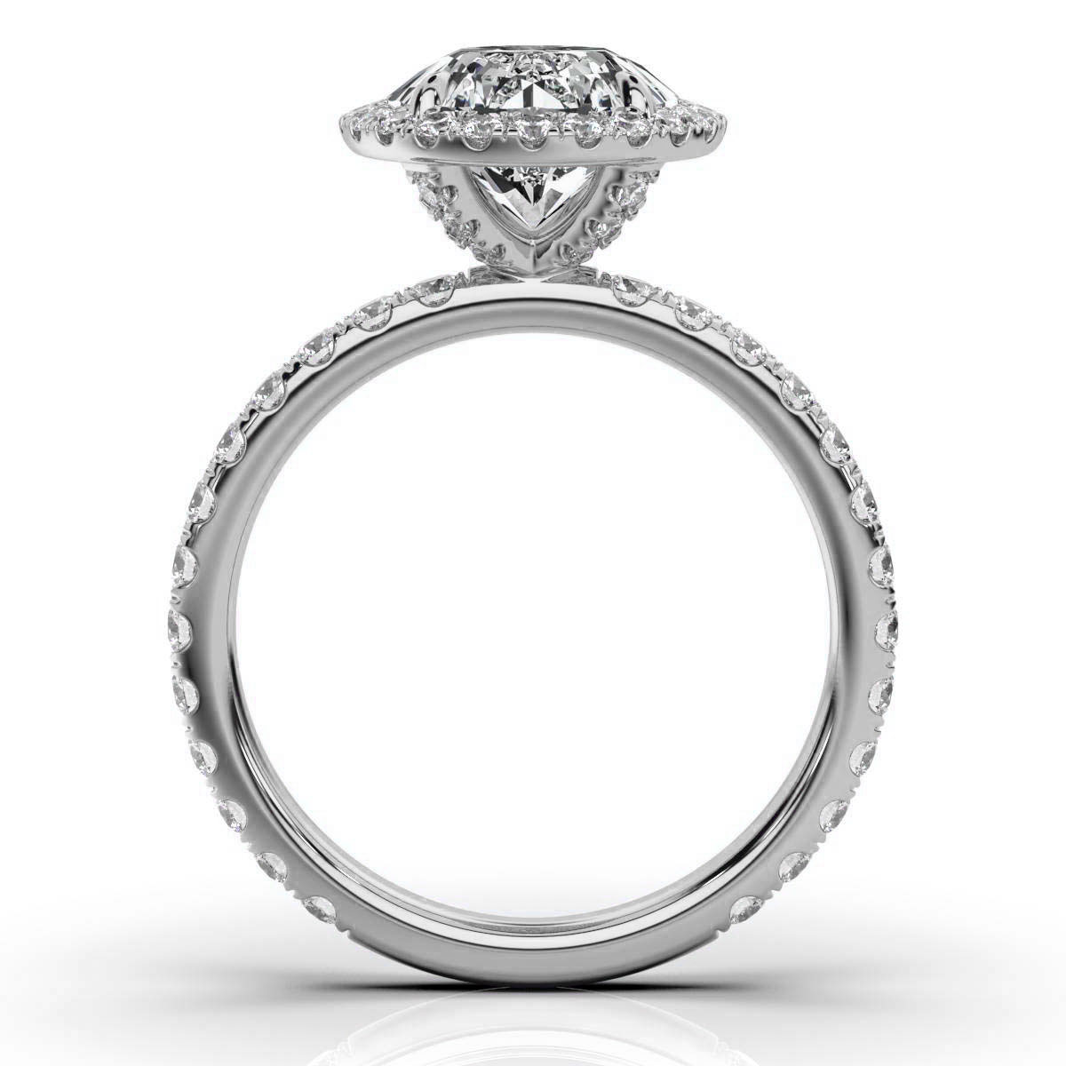 14K White Gold Fay Halo Lab Grown Diamond Ring (5/6 ct. tw)