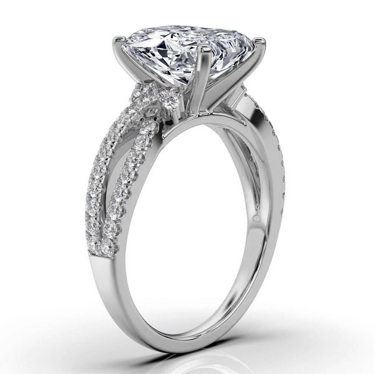 14K White Gold Mariposa Split Shank Lab Grown Diamond Ring (1/2 ct. tw)