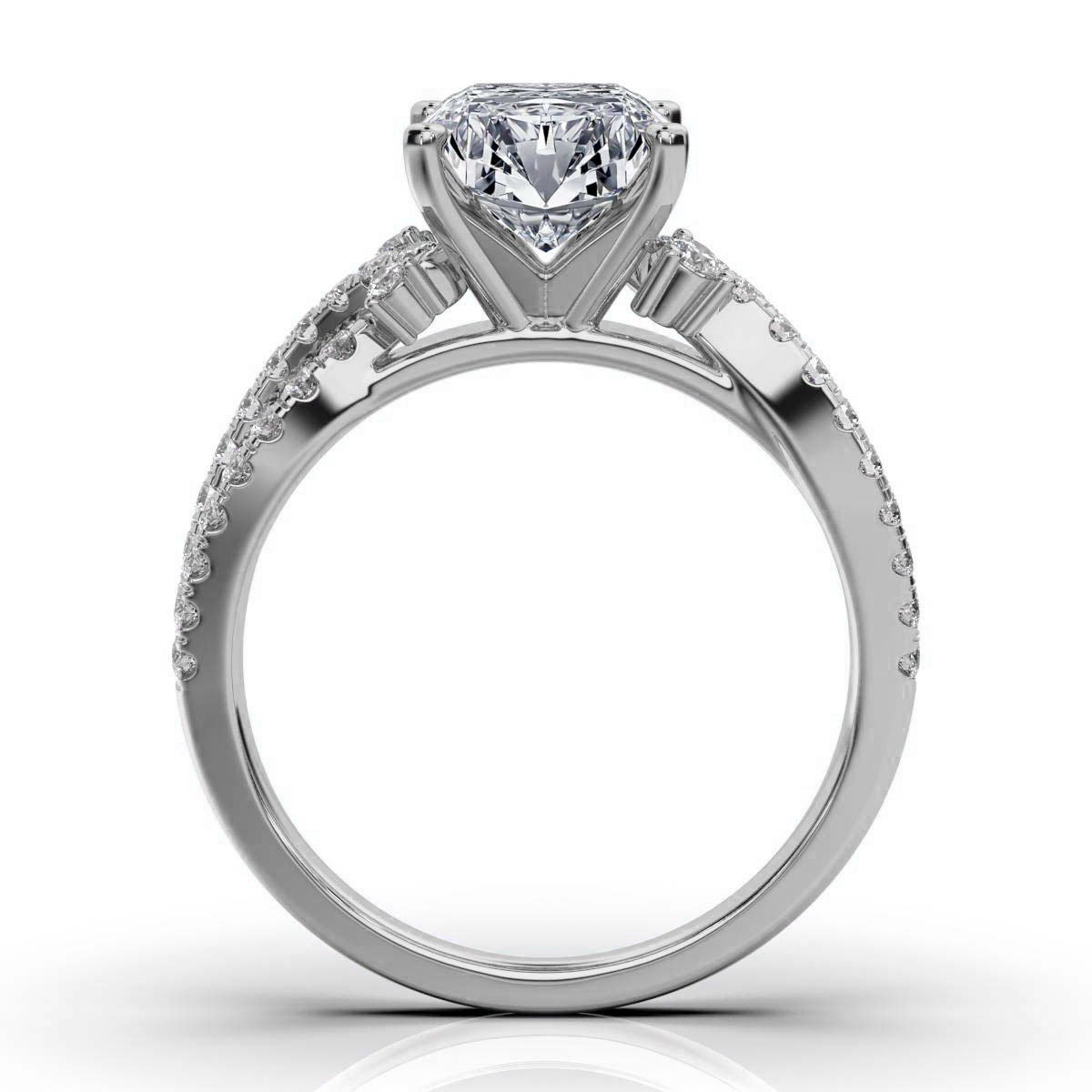 14K White Gold Mariposa Split Shank Lab Grown Diamond Ring (1/2 ct. tw)