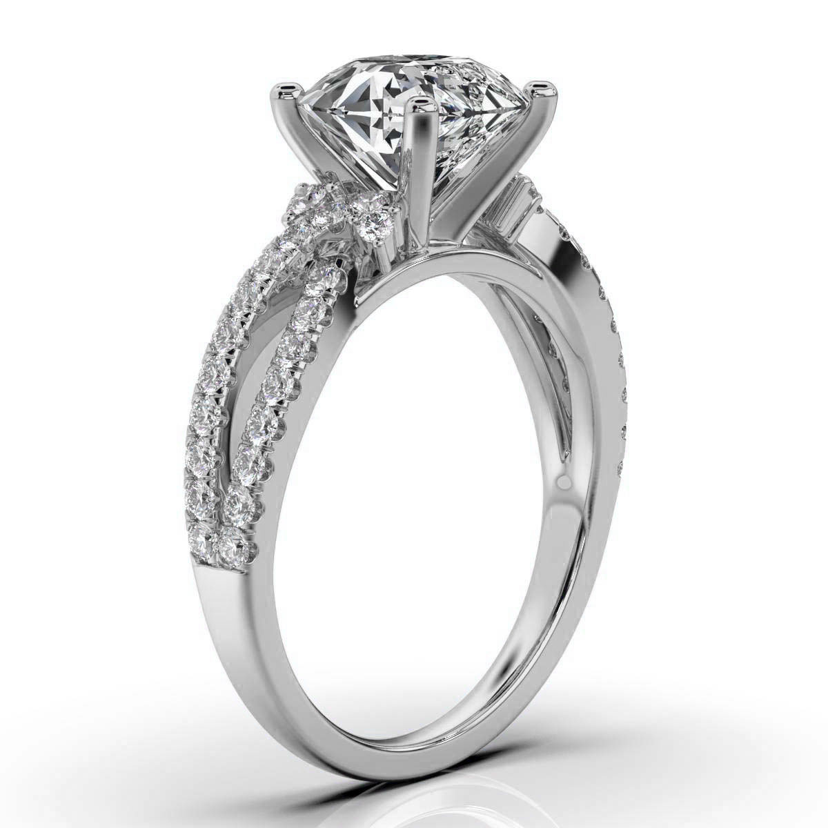 14K White Gold Mariposa Split Shank Lab Grown Diamond Ring (1/2 ct. tw)