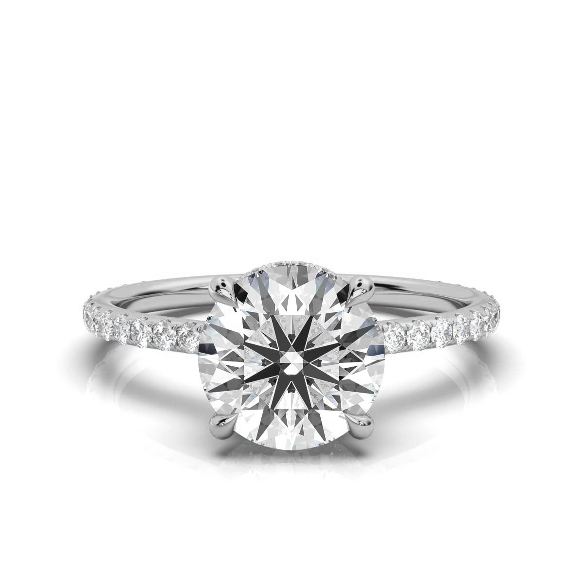 14K White Gold Talita Hidden Accents Lab Grown Diamond Ring (2/5 ct. tw)