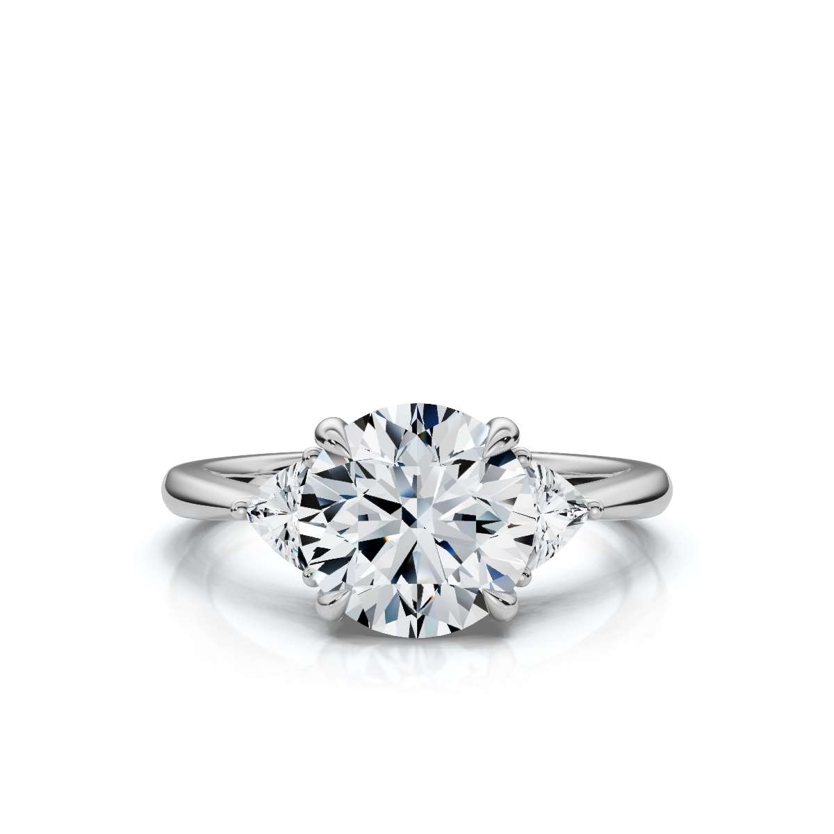 14K White Gold Joana Three Stone Lab Grown Diamond Ring (1/3 ct. tw)