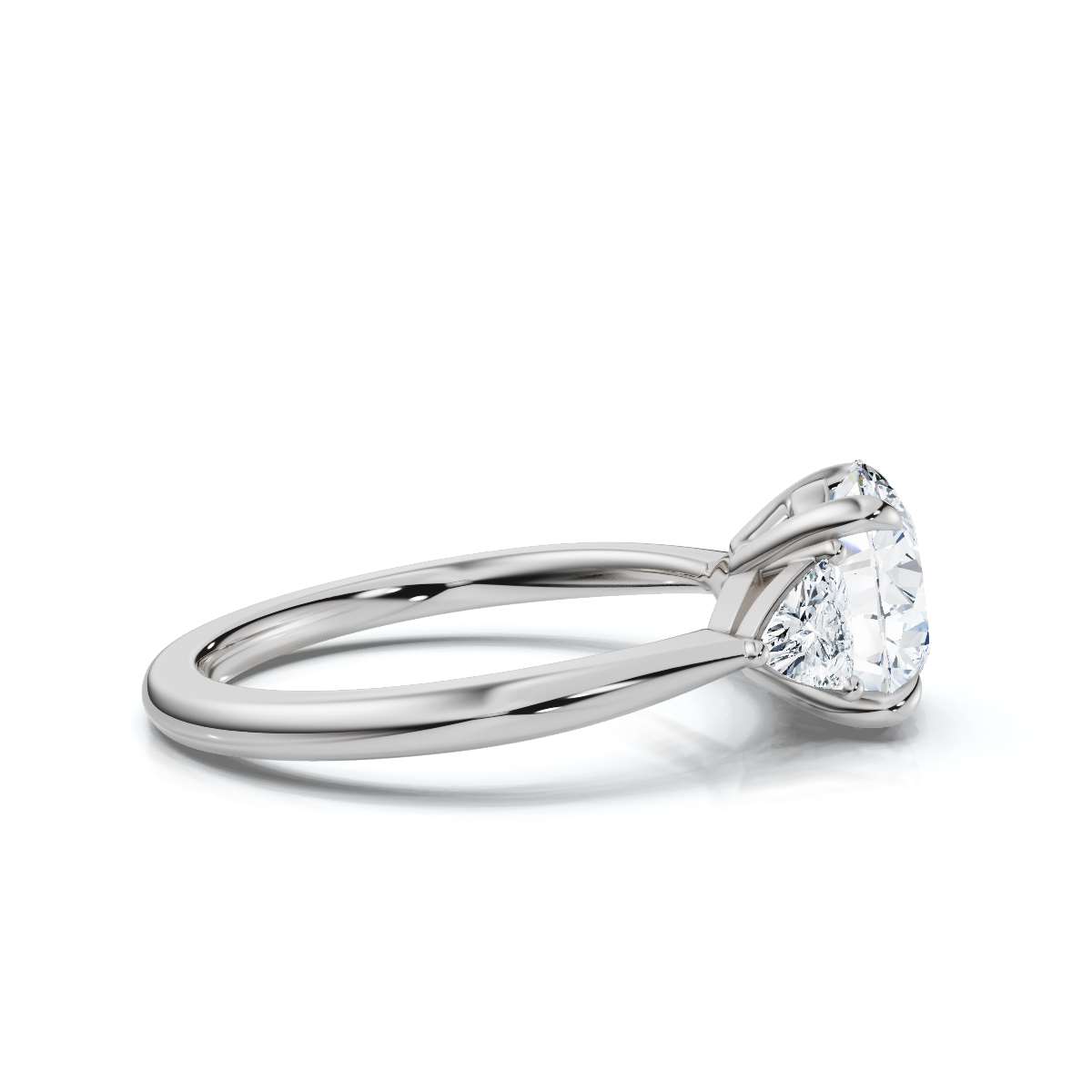 14K White Gold Joana Three Stone Lab Grown Diamond Ring (1/3 ct. tw)