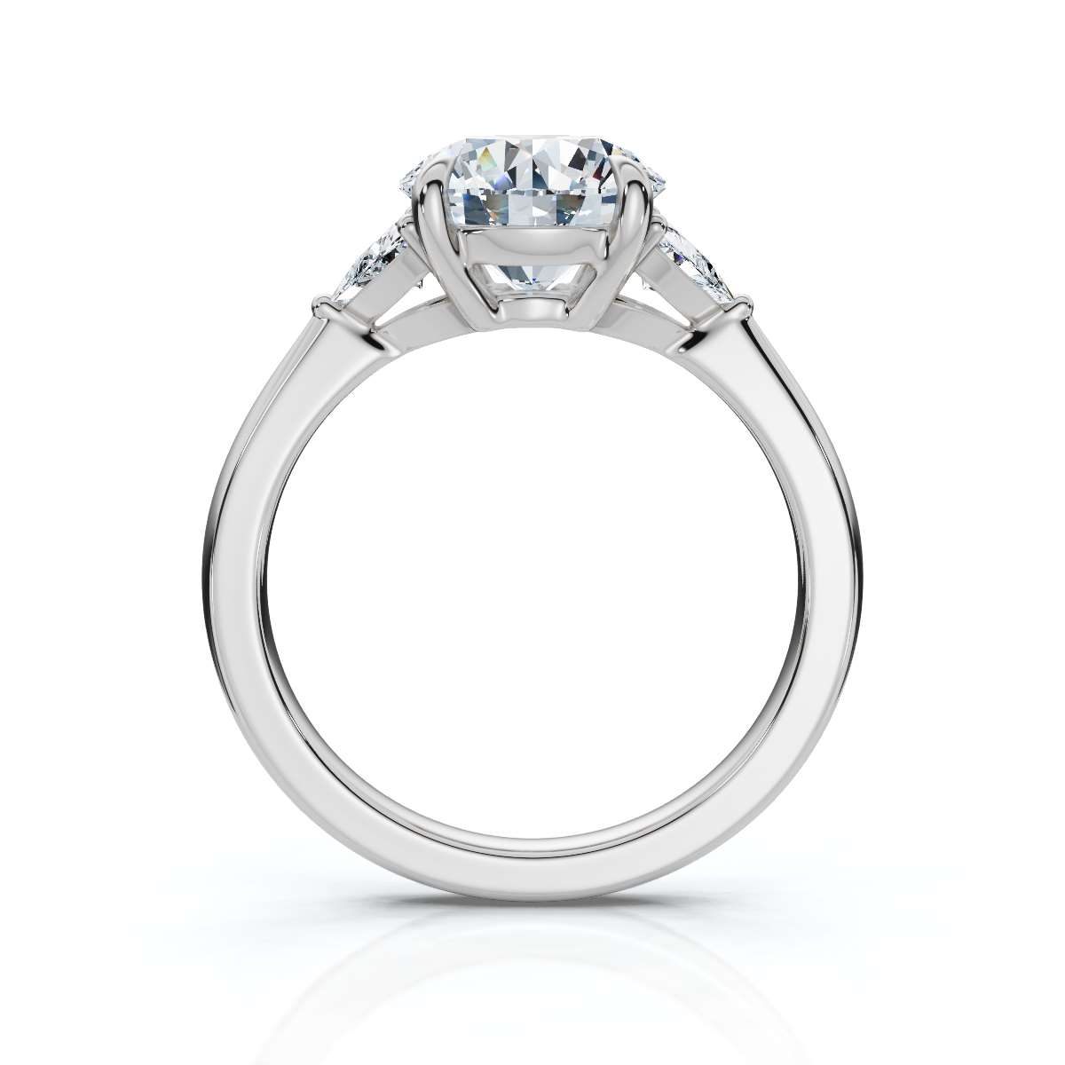 14K White Gold Joana Three Stone Lab Grown Diamond Ring (1/3 ct. tw)