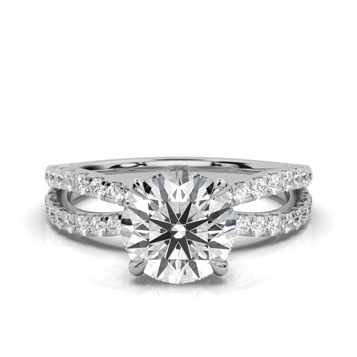 14K White Gold Isla Split Shank Lab Grown Diamond Ring (2/5 ct. tw)
