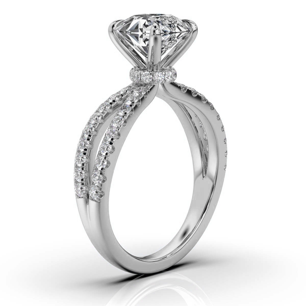 14K White Gold Isla Split Shank Lab Grown Diamond Ring (2/5 ct. tw)