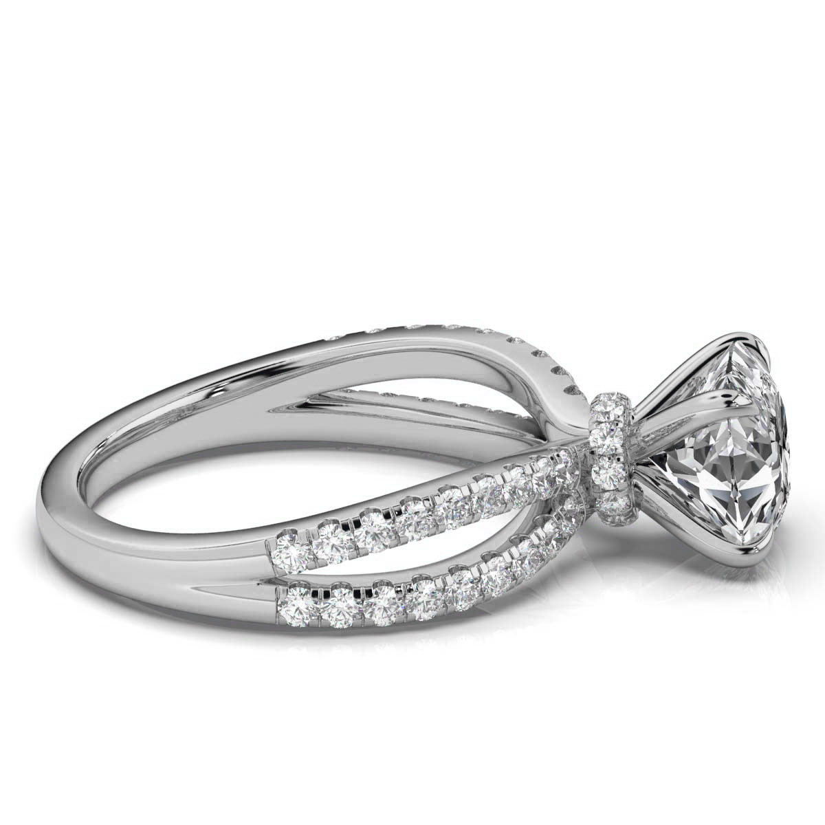 14K White Gold Isla Split Shank Lab Grown Diamond Ring (2/5 ct. tw)