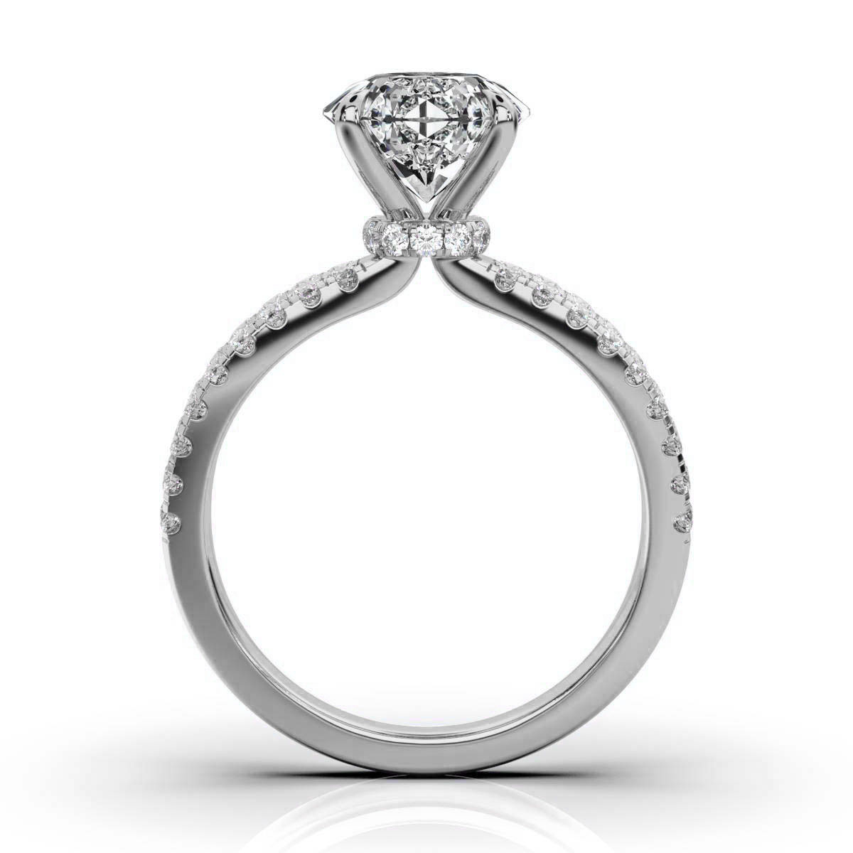 14K White Gold Isla Split Shank Lab Grown Diamond Ring (2/5 ct. tw)